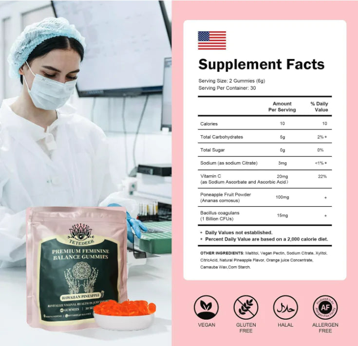 Lotus Health Sweet & Sour Pineapple pH Gummies
